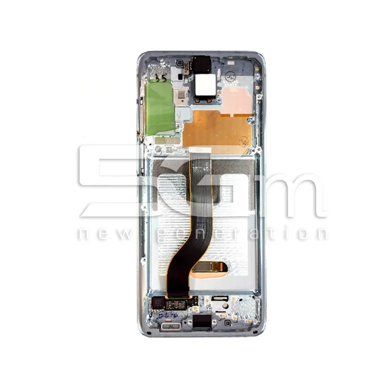 Display Touchscreen Blau + Rahmen Samsung S20+ Ori | 5G-M