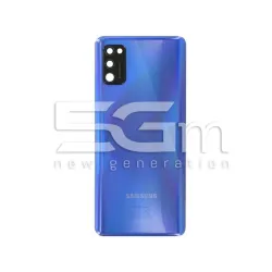 Retro Cover Blu + Vetrino Fotocamera Samsung SM-A415 A41 | Store Online 5G-M