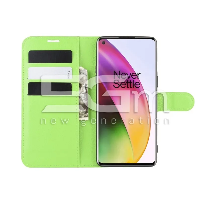 Custodia Protettiva Flip Verde OnePlus 8 | Store Online 5G-M