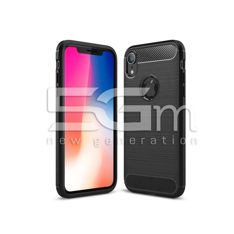 Custodia In TPU In Fibra di Carbonio Nero iPhone XR | Store Online 5G-M