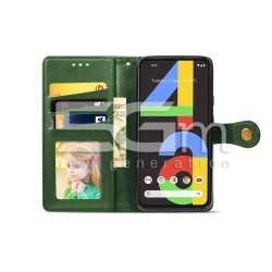 Custodia In Pelle Magnetica Verde Google Pixel 4A