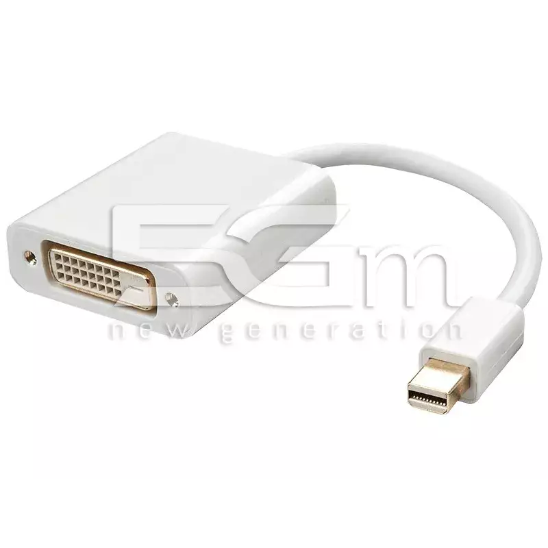 Mini DP to DVI Adapter Converter White