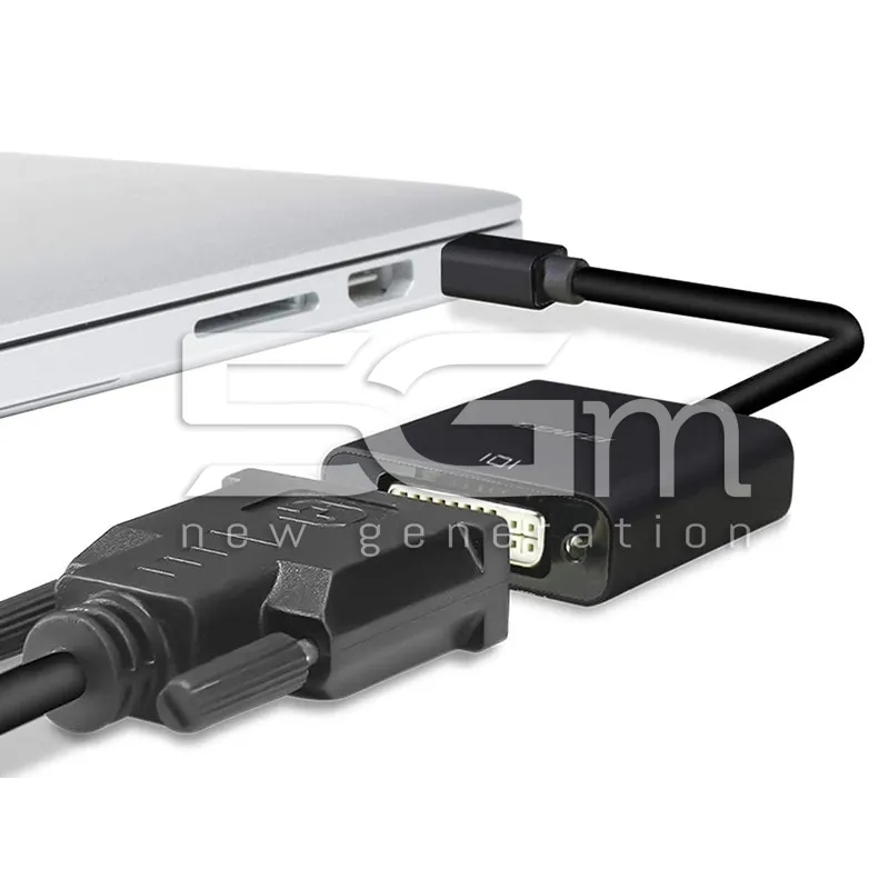 Mini DP zu DVI Adapter Weiß | Konverter für Monitor | 5G-M.com