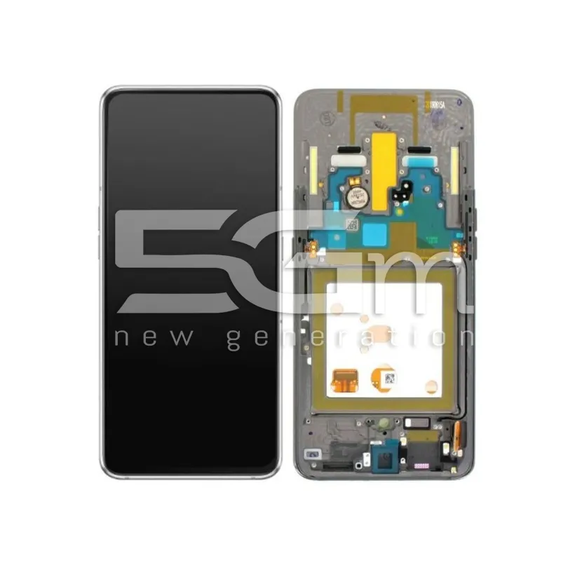 Display Touch Silver + Frame Samsung SM-A805F A80 | Store Online 5G-M