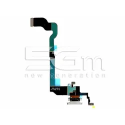 Connecteur de Charge Nappe Gris iPhone X (TOP) | 5G-M