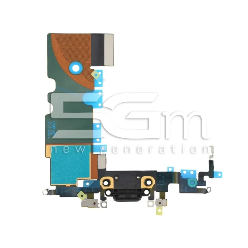Connecteur de Charge Noir Nappe iPhone 8 (PULLED) | 5G-M