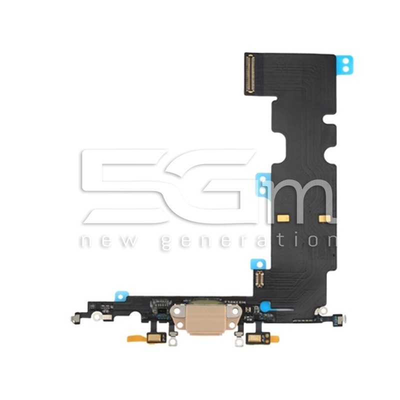 Connettore Di Ricarica Gold Flat Cable iPhone 8 Plus