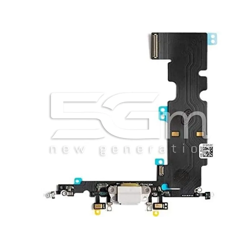 Ladeanschluss Weiß Flachkabel iPhone 8 Plus | 5G-M.com