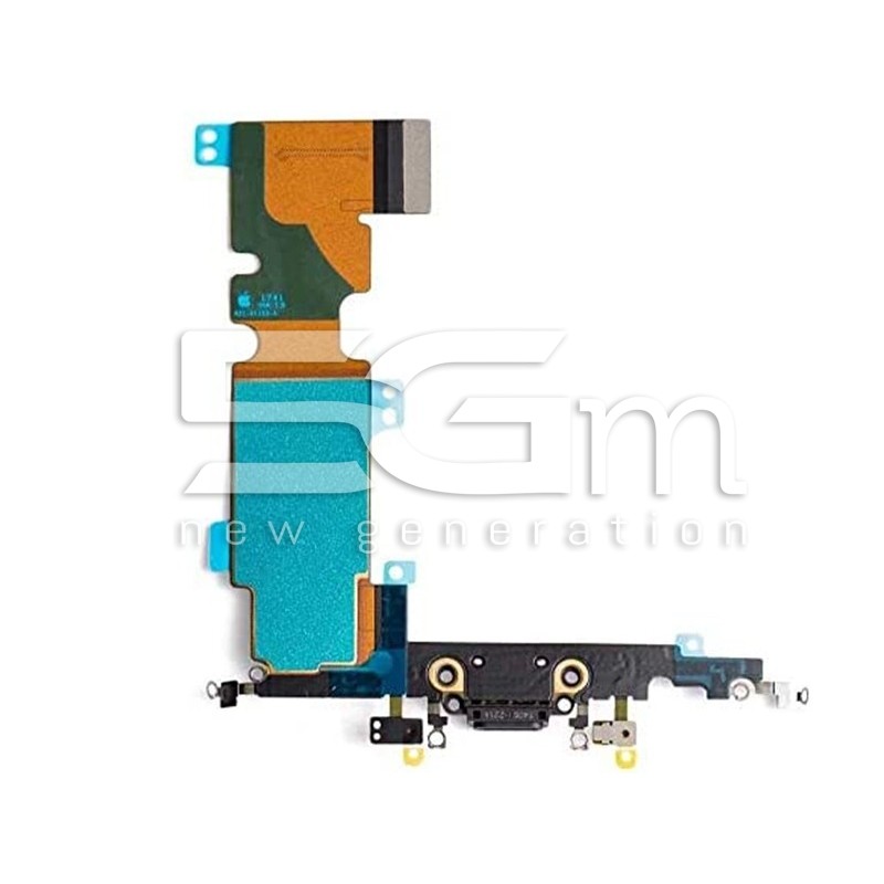 Connettore Di Ricarica Nero Flat Cable iPhone 8 Plus (TOP)