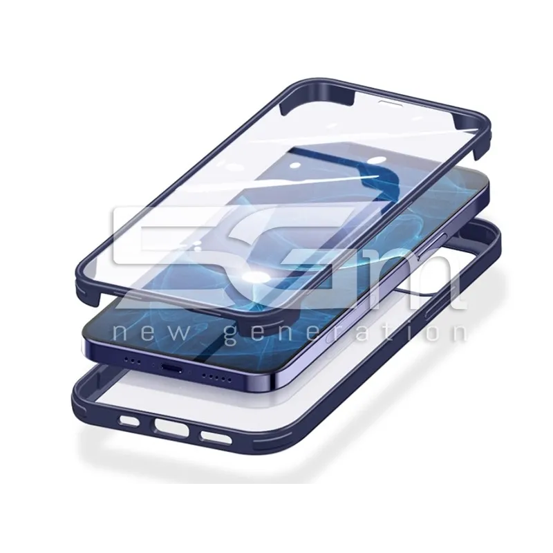 Dubbelzijdig Beschermhoesje Blauw iPhone 12 Pro Max | 5G-M