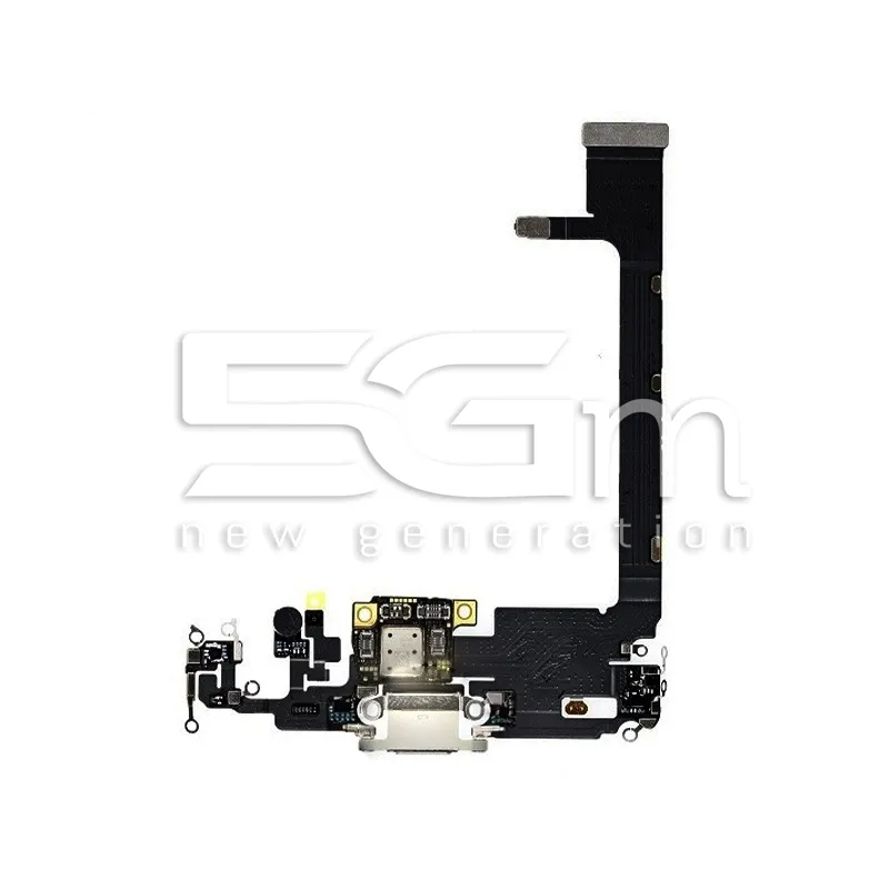 Connecteur de Charge Nappe Blanc iPhone 11 Pro Max (PULLED) | 5G-M