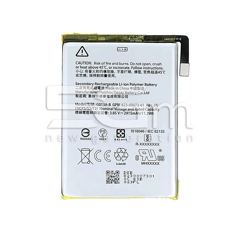 Batteria G013A-B 2915mAh Google Pixel 3 No Logo | Store Online 5G-M