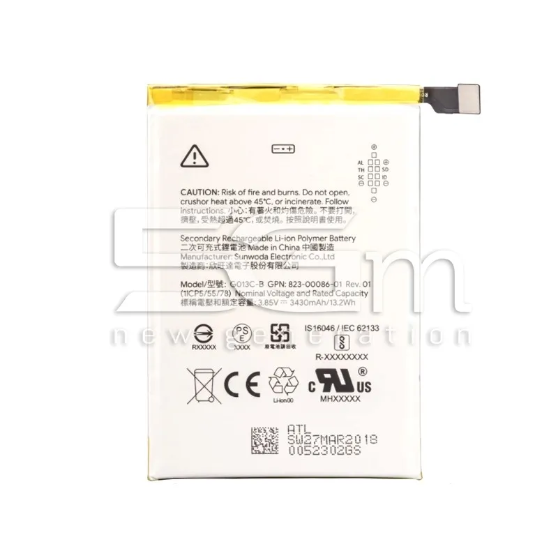 Batteria G013C-B 3430mAh Google Pixel 3XL No Logo | Store Online 5G-M