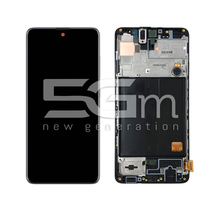 Display Touch Black + Frame Samsung SM-A515 A51 Ori