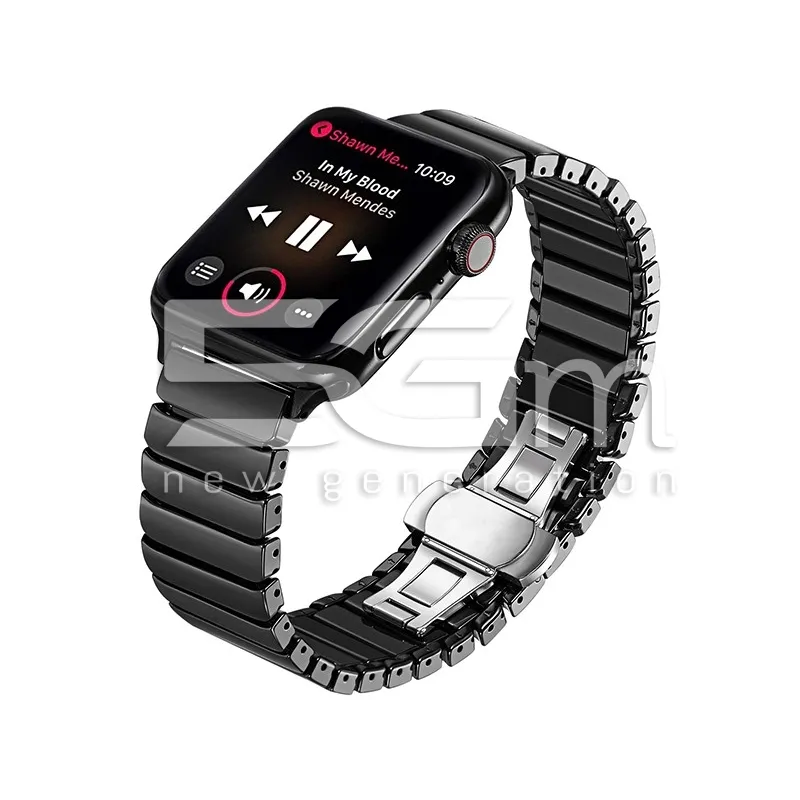 Cinturino in Ceramica Nero Apple Watch 1 - 2 - 3 38mm | Store Online 5G-M