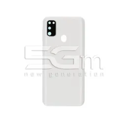 Cache Arrière Blanc Perle + Vitre Caméra Samsung SM-M307 M30s | 5G-M