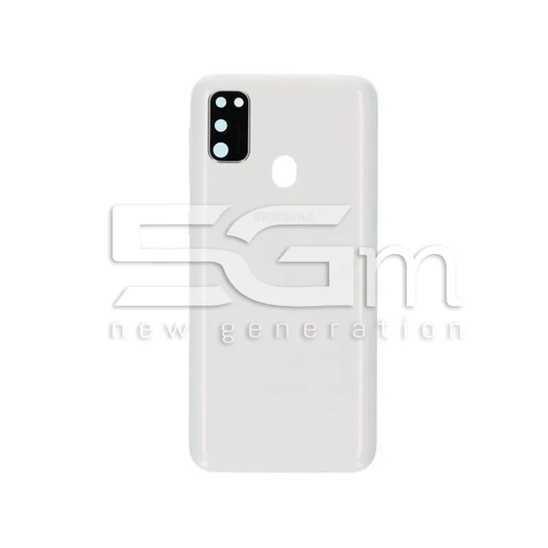 Rückabdeckung Perlweiß + Kameraglas Samsung SM-M307 M30s | 5G-M