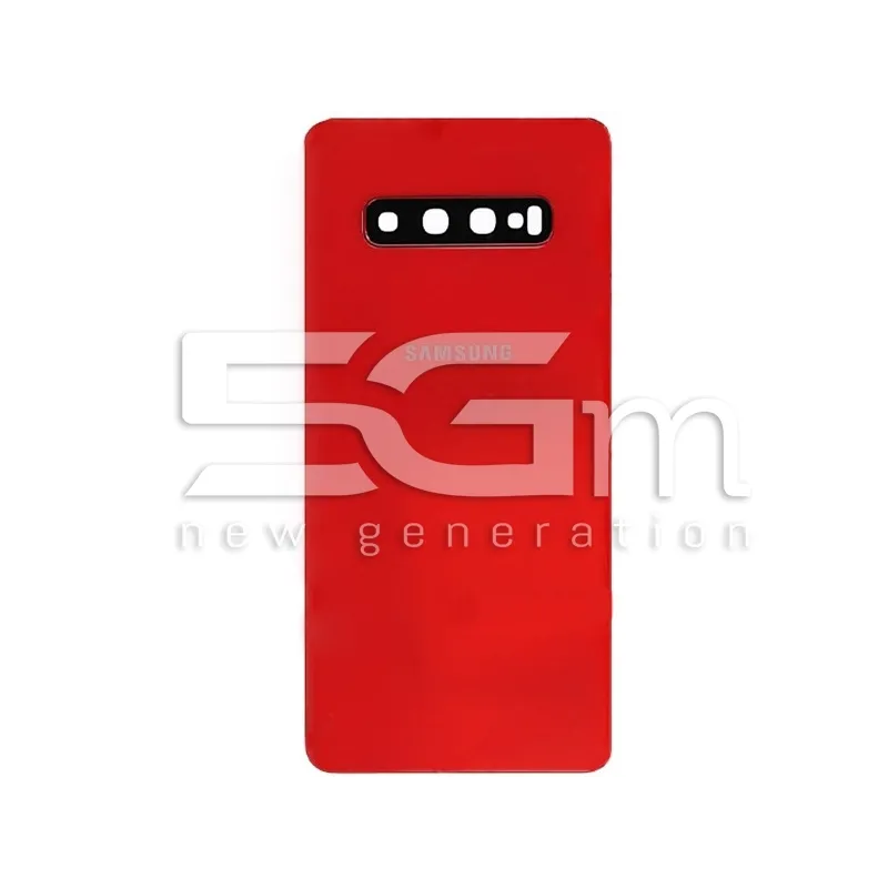Retro Cover Cardinal Red + Vetrino Fotocamera Samsung SM-G975F S10 Plus Ori | Store Online 5G-M