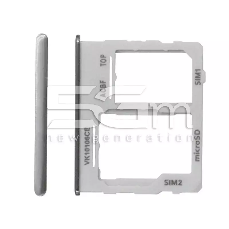 Dual Sim Card + Micro SD Tray White Samsung SM-A32 A326 Ori