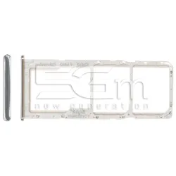 Tiroir Double SIM + Micro SD Prism Crush Silver Samsung A71 Ori | 5G-M