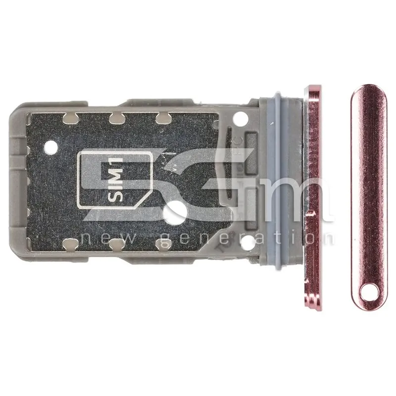 Support Double Carte SIM Rose Samsung S21 5G Ori | 5G-M.com