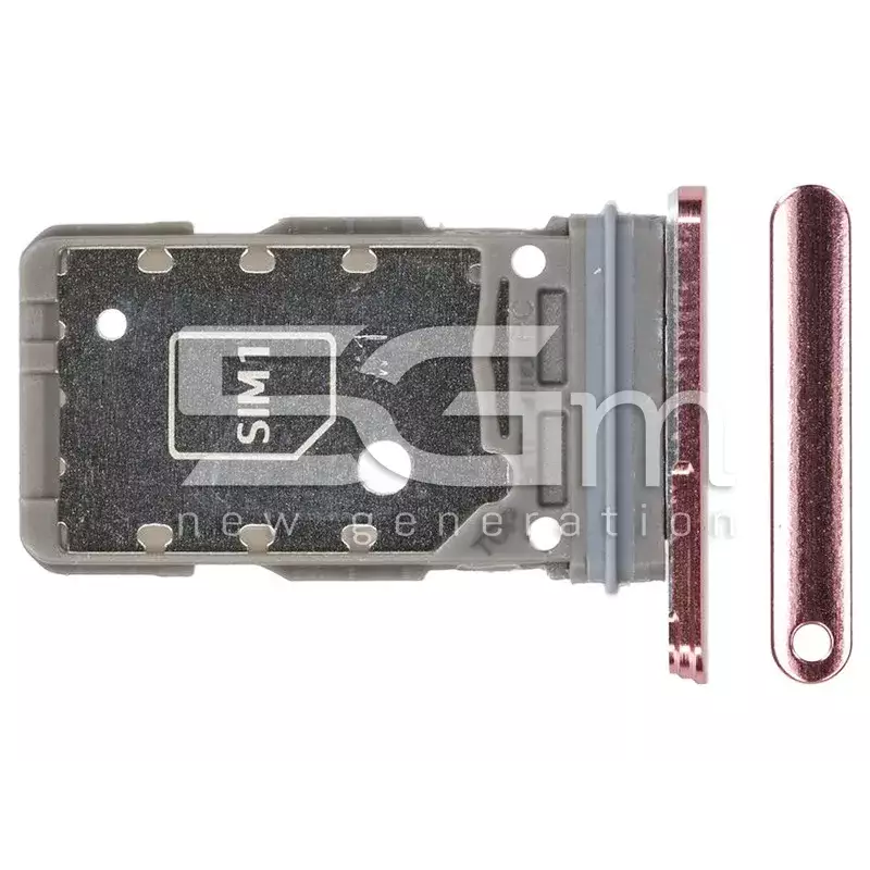Supporto Dual Sim Card Pink Samsung SM-G991 S21 5G Ori