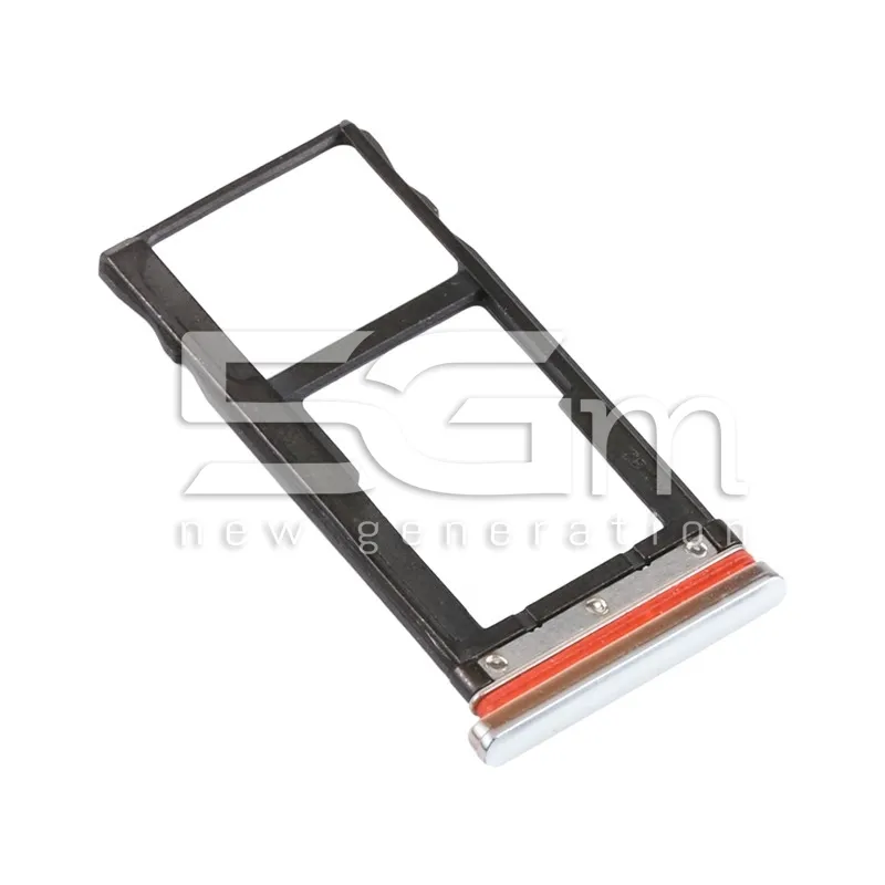 Dual-SIM- & Micro-SD-Schlitten Silber Motorola One Action | 5G-M