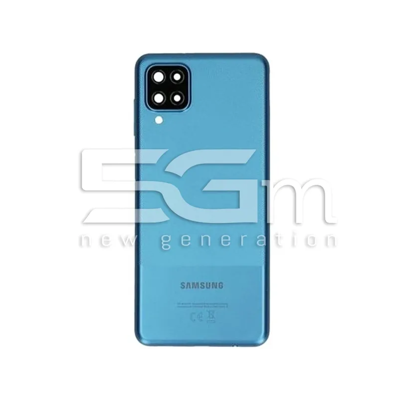 Rückabdeckung Blau + Kameraglas Samsung A125 A12 Ori | 5G-M.com