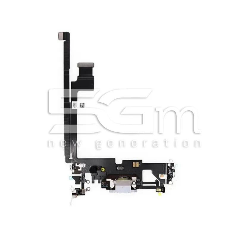Connecteur de Charge Nappe Blanc iPhone 12 Pro Max (PULLED) | 5G-M