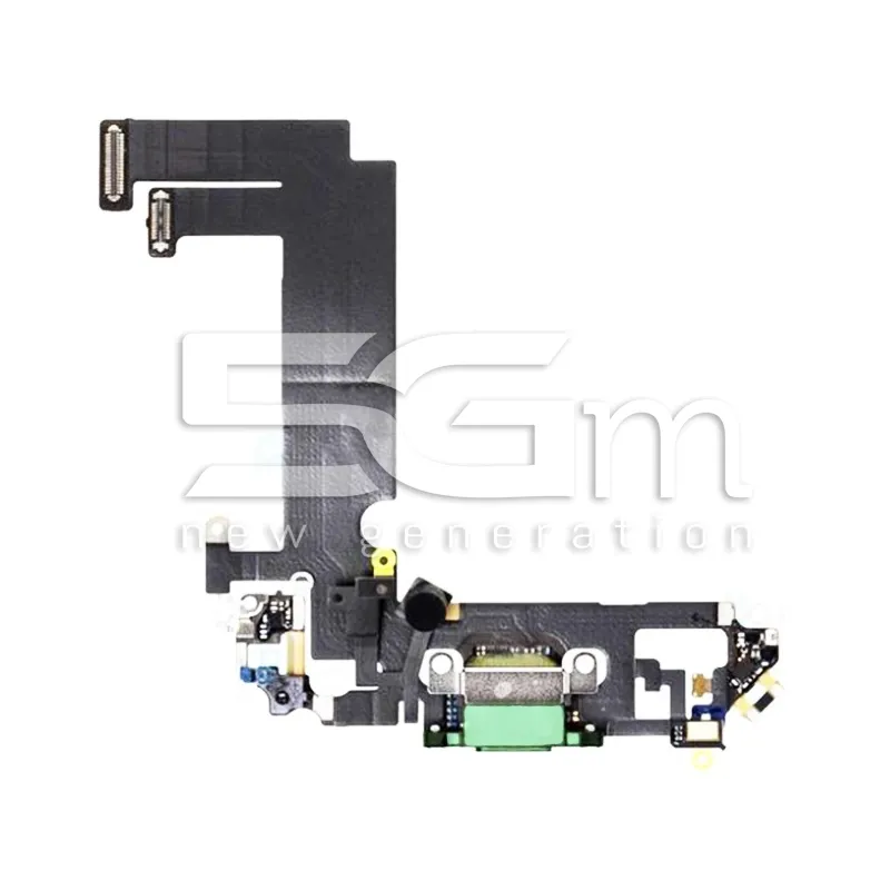Charging Connector Green Flex Cable iPhone 12 Mini (PULLED)