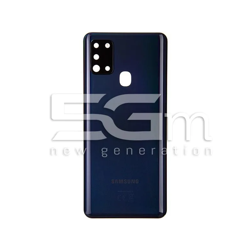 Rückabdeckung Schwarz + Kameraglas Samsung A21s | 5G-M.com