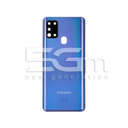 Retro Cover Blu + Vetrino Fotocamera Samsung SM-A217 A21s