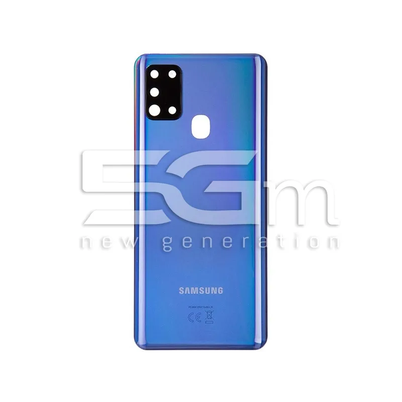 Retro Cover Blu + Vetrino Fotocamera Samsung SM-A217 A21s | Store Online 5G-M