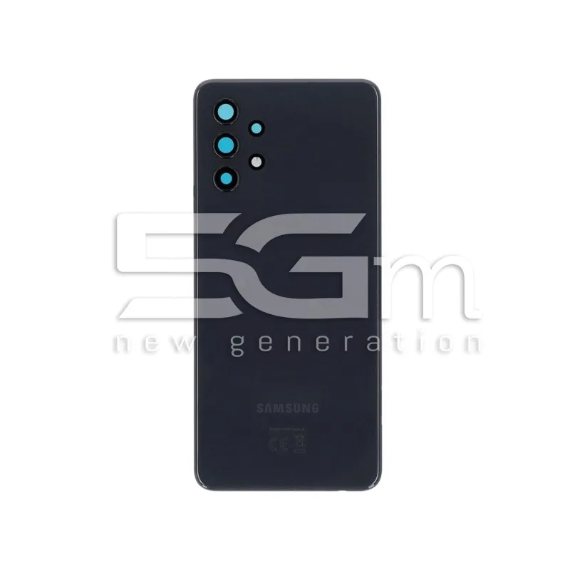 Rückabdeckung Schwarz + Kameraglas Samsung A32 4G Ori | 5G-M