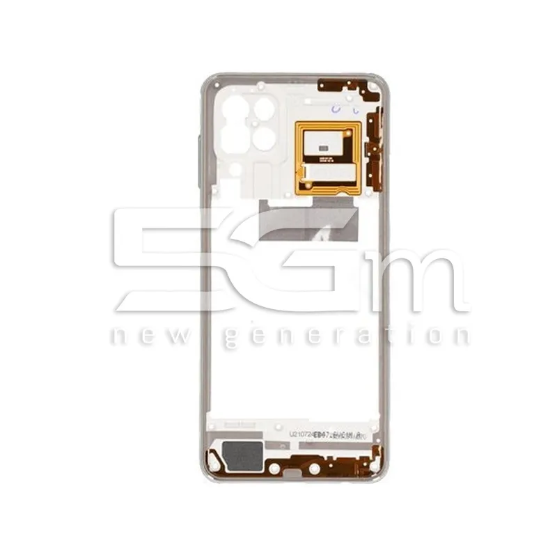 Samsung SM-M325 M32 Mittelrahmen Weiß Ori Ersatzteil | 5G-M.com