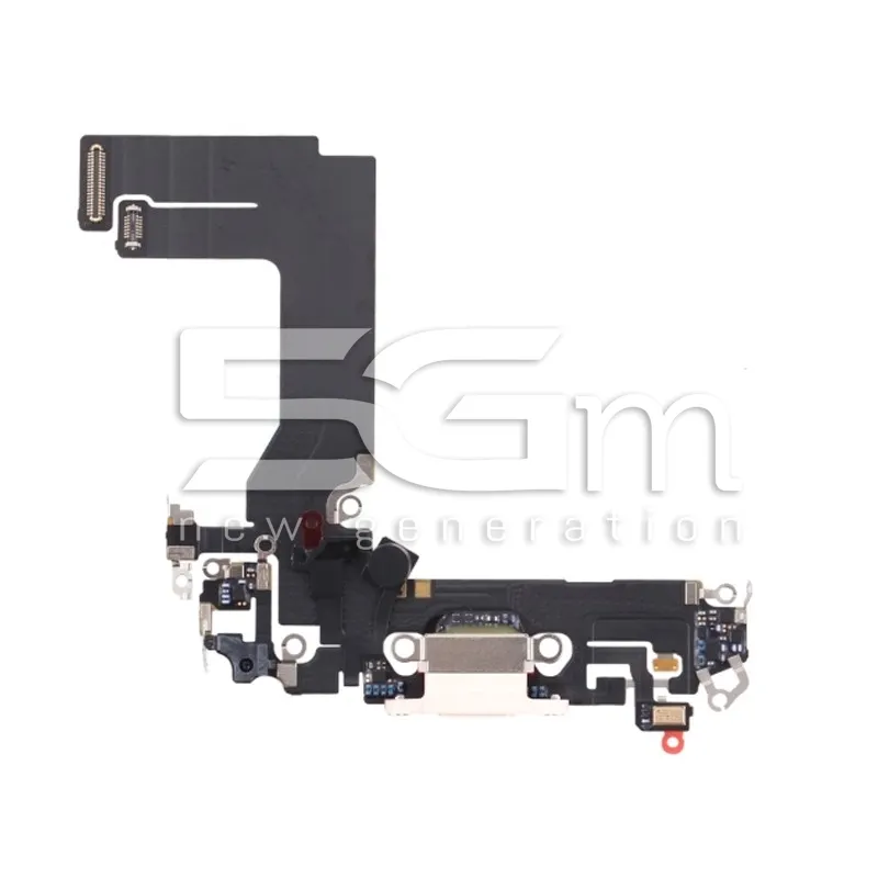 Connecteur de Charge Nappe Blanc iPhone 13 Mini (PULLED) | 5G-M
