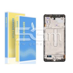 Ecrã Táctil + Chassi Preto Samsung SM-M526 M52s Ori