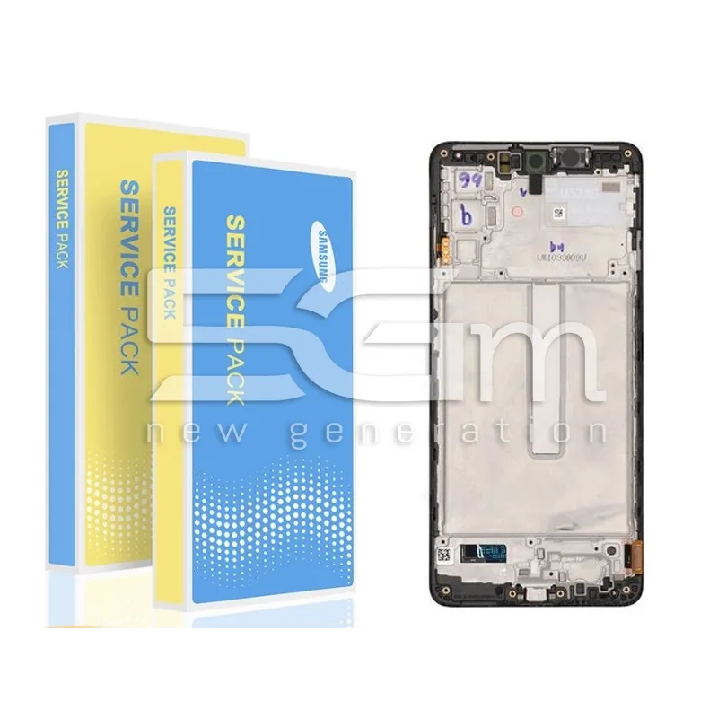 Ecrã Táctil + Chassi Preto Samsung SM-M526 M52s Ori