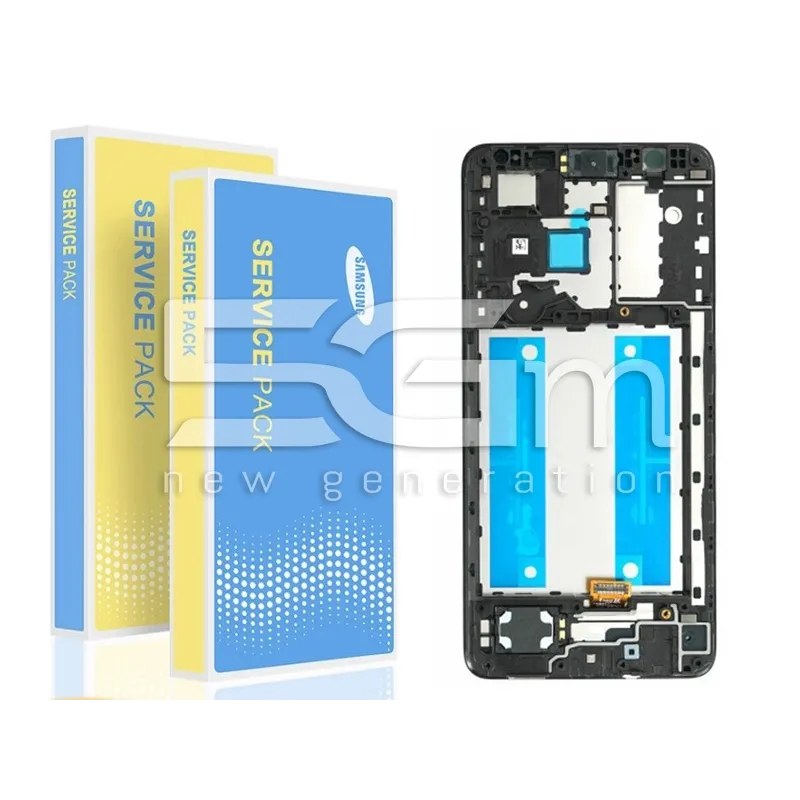 Display Touch + Rahmen Schwarz Samsung SM-A013 A01 Ori | 5G-M Online-Shop