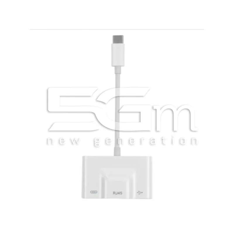 Adapter 3 In 1 USB-C  A  USB - Ethernet - Type-C Power | 5G-M Online Store