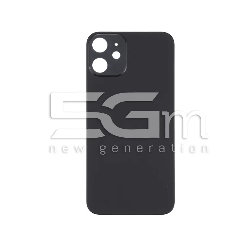 Cache Arrière Noir iPhone 12 Grand Trou (Sans Logo) | 5G-M