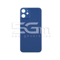 Coque Arrière Bleu iPhone 12 Grand Trou (Sans Logo) - 5G-M
