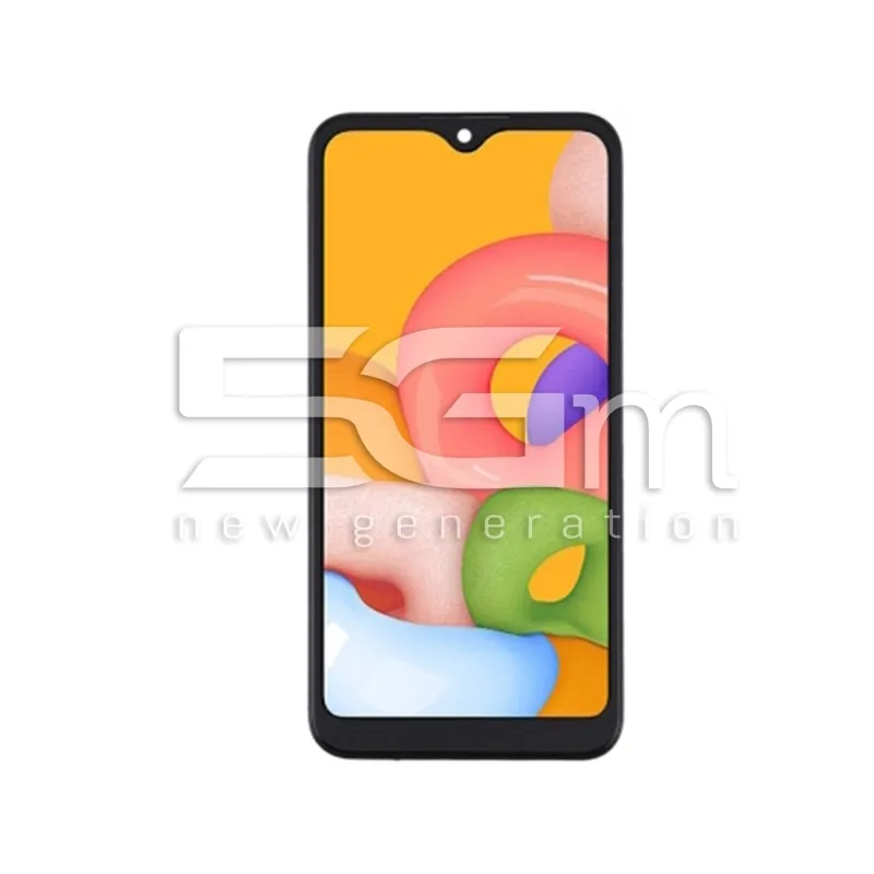 Écran Tactile Noir + Châssis Samsung A01 SM-A015 (IPS) | 5G-M