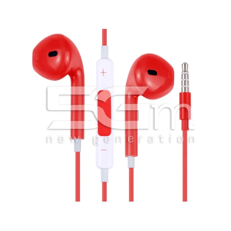 Auricolare Rosso Con Presa Jack Audio | Store Online 5G-M
