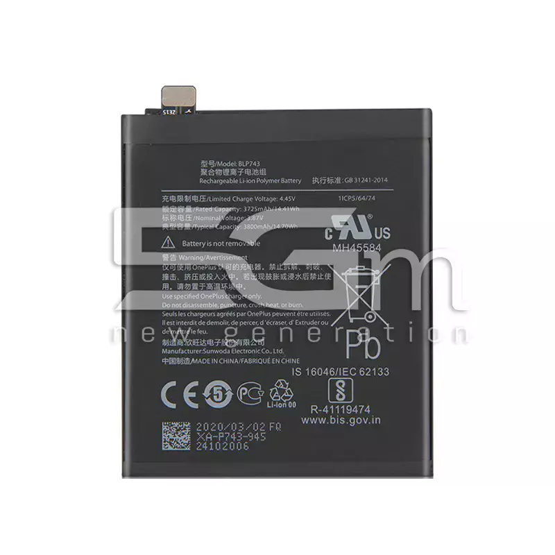 Battery BLP743 3725 mAh OnePlus 7T