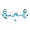 JDM-001/JDM-010/JDM-011 Controller Keypad Conductive Film Blue 2.0 PlayStation 4 - Slim - Pro