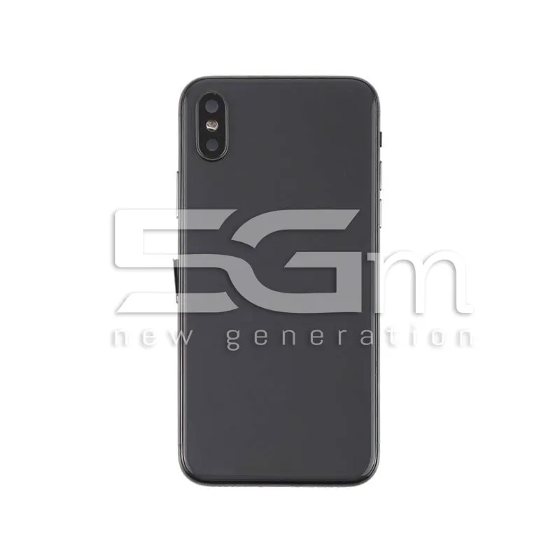 iPhone X Komplettgehäuse Schwarz Ohne Logo | 5G-M
