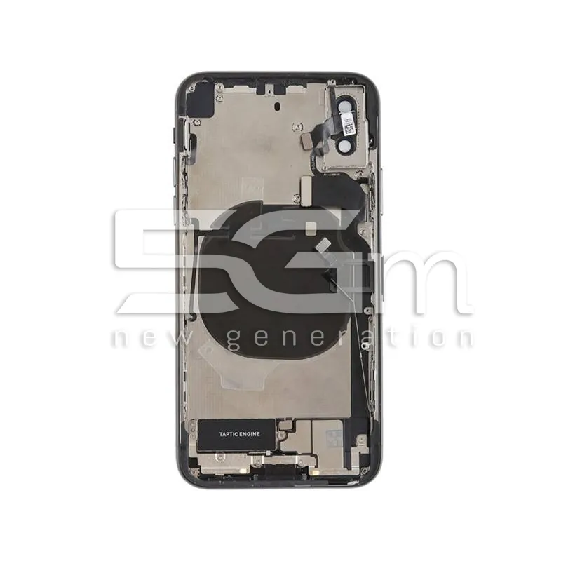 iPhone X Komplettgehäuse Schwarz Ohne Logo | 5G-M