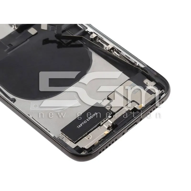 iPhone X Komplettgehäuse Schwarz Ohne Logo | 5G-M