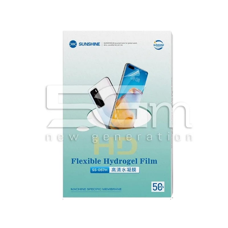 Sunshine SS-057H HD Hydrogel-Folie 50 Stk. | Totale Transparenz | 5G-M
